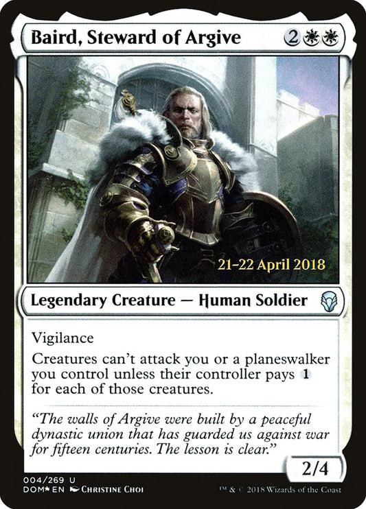 Baird, Steward of Argive (Prerelease) (Dominaria) - (Foil): Dominaria Promos