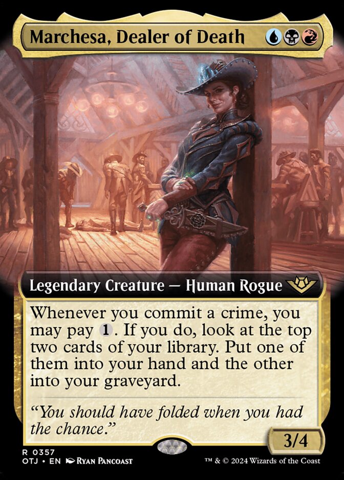 Marchesa, Dealer of Death (Extended Art): Outlaws of Thunder Junction