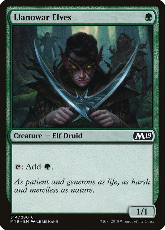 Llanowar Elves (Welcome Deck): Core Set 2019