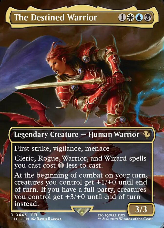 The Destined Warrior - (Foil): Final Fantasy Commander