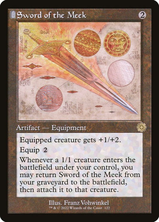 Sword of the Meek (#122) (Retro Frame) - (Foil): The Brothers' War Retro Artifacts