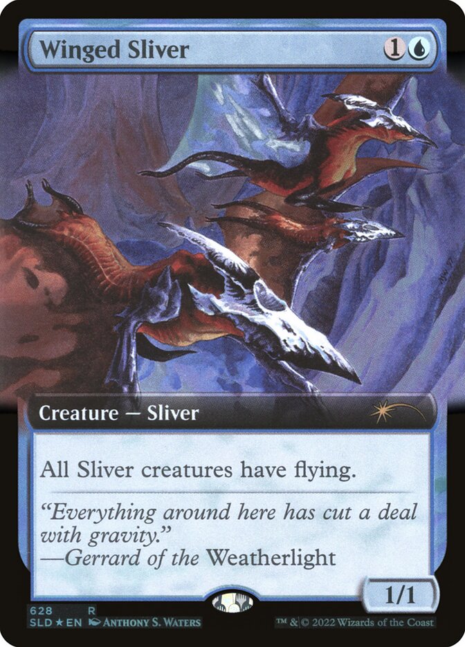 Winged Sliver (Secret Lair) (Extended Art) - (Foil): Secret Lair Drop