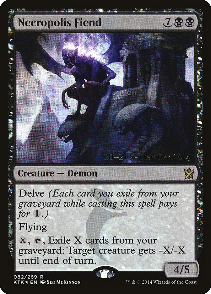Necropolis Fiend - (Foil): Khans of Tarkir Promos