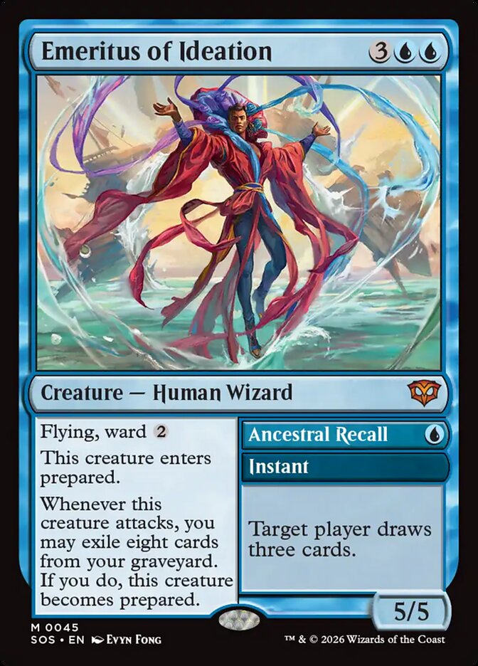 Emeritus of Ideation // Ancestral Recall: Secrets of Strixhaven
