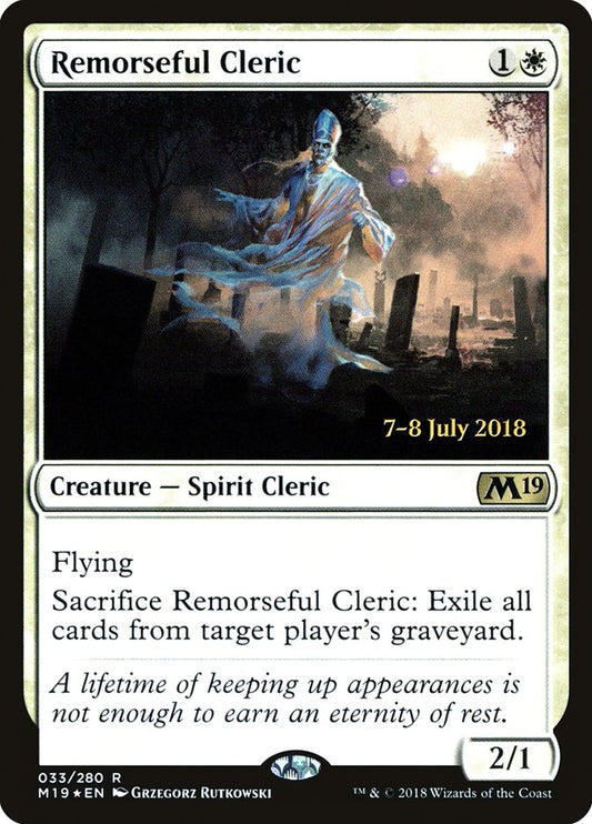 Remorseful Cleric - (Foil): Core Set 2019 Promos
