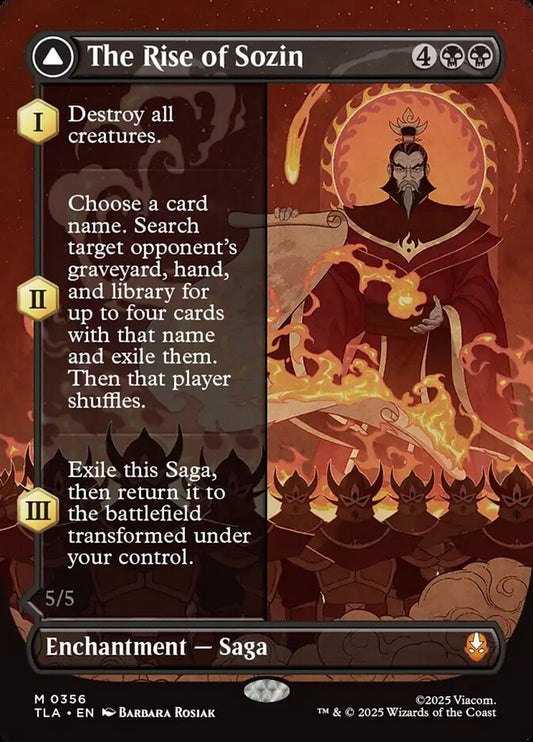 The Rise of Sozin // Fire Lord Sozin (Borderless) - (Foil): Avatar: The Last Airbender