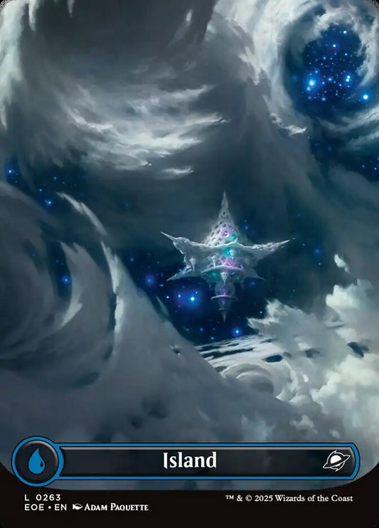 Island (#263) (Borderless) - (Foil): Edge of Eternities