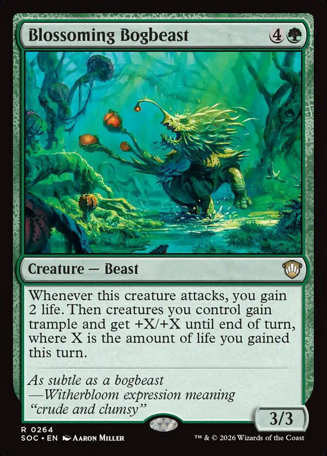 Blossoming Bogbeast: Secrets of Strixhaven Commander