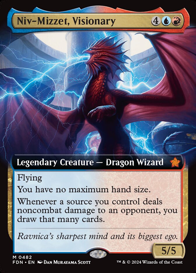 Niv-Mizzet, Visionary (Extended Art) - (Foil): Foundations