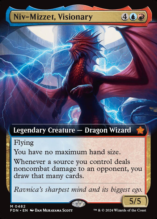 Niv-Mizzet, Visionary (Extended Art) - (Foil): Foundations