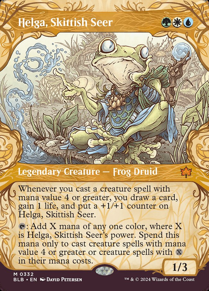Helga, Skittish Seer (Showcase): Bloomburrow