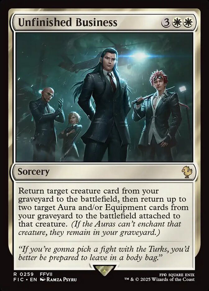 Unfinished Business (Surge Foil) - (Foil): Final Fantasy Commander