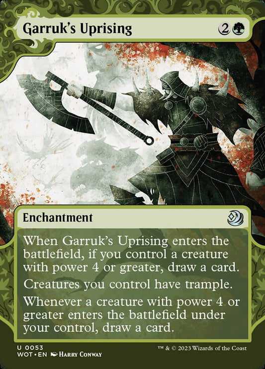 Garruk's Uprising (#053) - (Foil): Wilds of Eldraine: Enchanting Tales