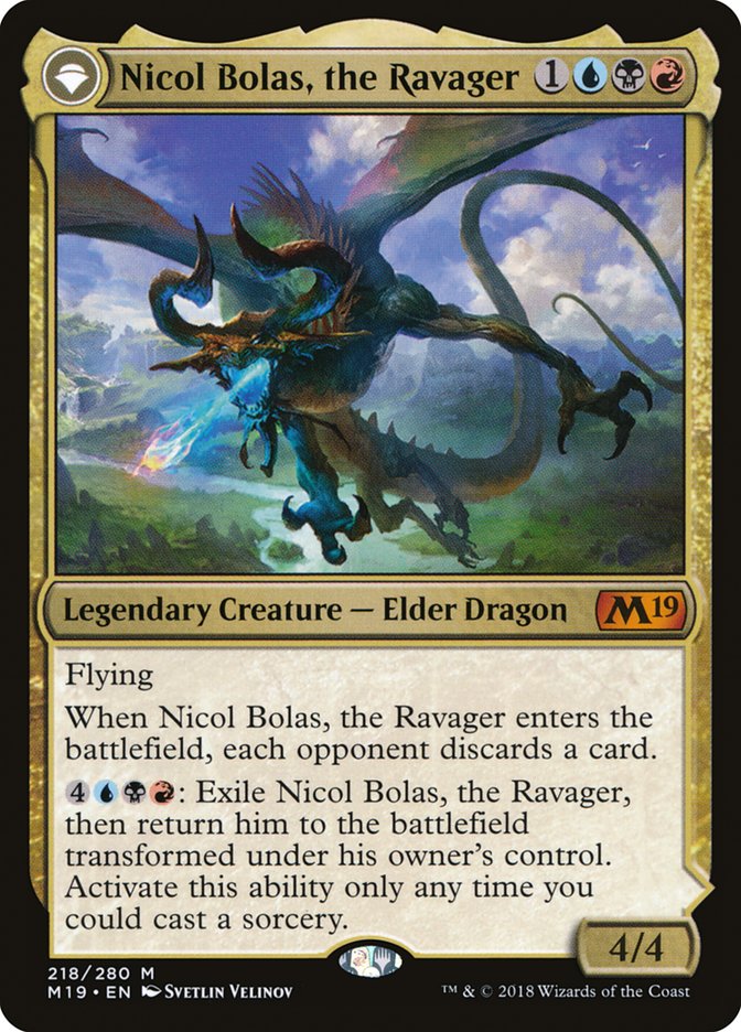 Nicol Bolas, the Ravager // Nicol Bolas, the Arisen: Core Set 2019