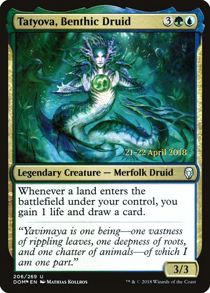 Tatyova, Benthic Druid (Prerelease) (Dominaria) - (Foil): Dominaria Promos