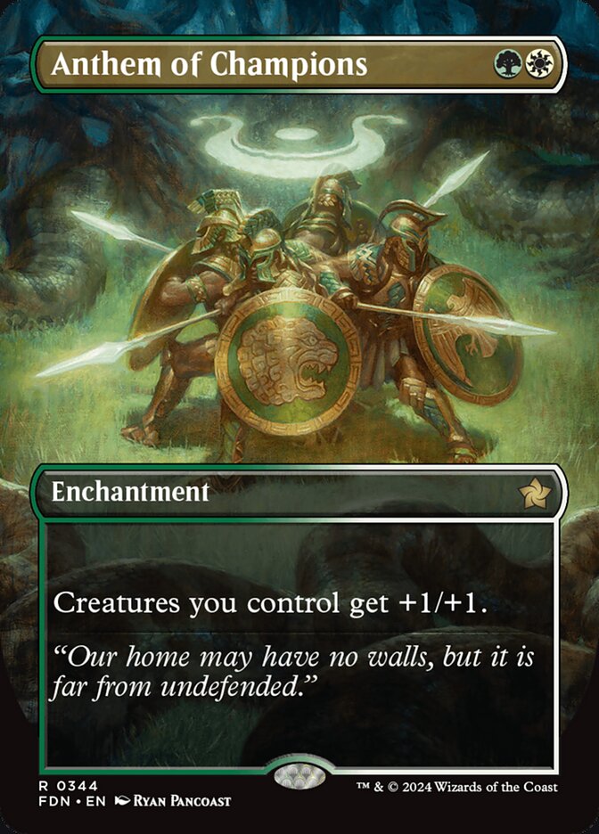 Anthem of Champions (Borderless) - (Foil): Foundations