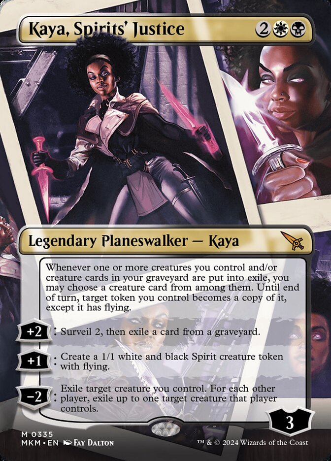 Kaya, Spirits' Justice (Borderless) - (Foil): Murders at Karlov Manor