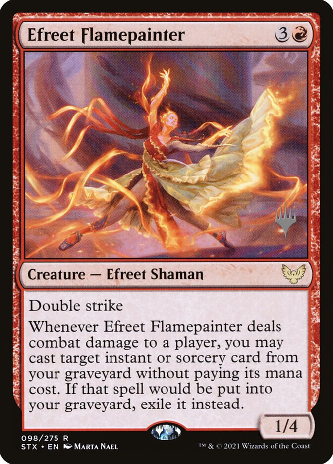 Efreet Flamepainter - (Foil): Strixhaven: School of Mages Promos
