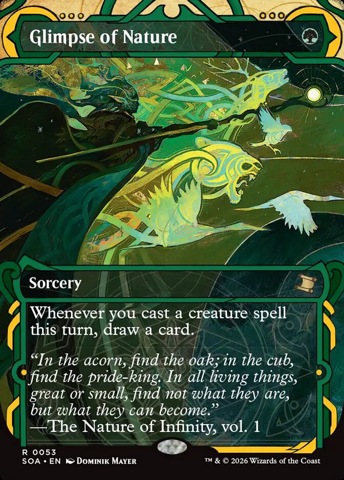 Glimpse of Nature - (Foil): Secrets of Strixhaven Mystical Archive