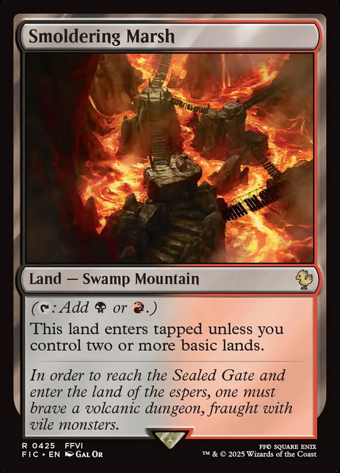 Smoldering Marsh (Surge Foil) - (Foil): Final Fantasy Commander