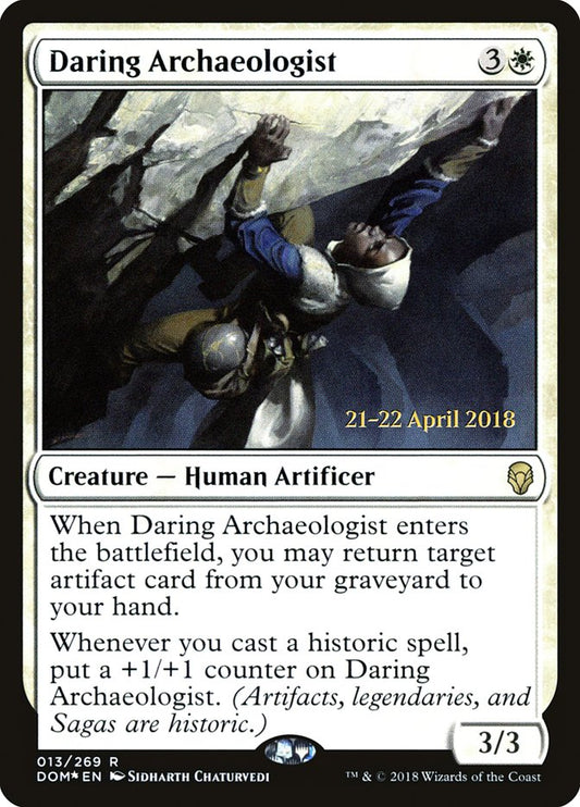 Daring Archaeologist (Prerelease) (Dominaria) - (Foil): Dominaria Promos