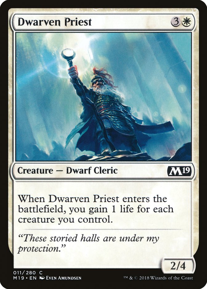 Dwarven Priest - (Foil): Core Set 2019