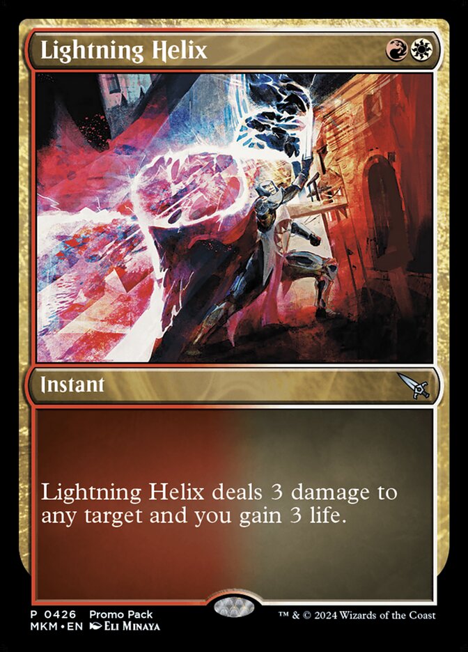 Lightning Helix (Promo Pack) (Murders at Karlov Manor) - (Foil): Murders at Karlov Manor