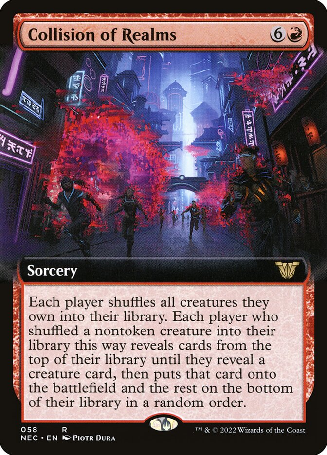 Collision of Realms (Extended Art): Neon Dynasty Commander