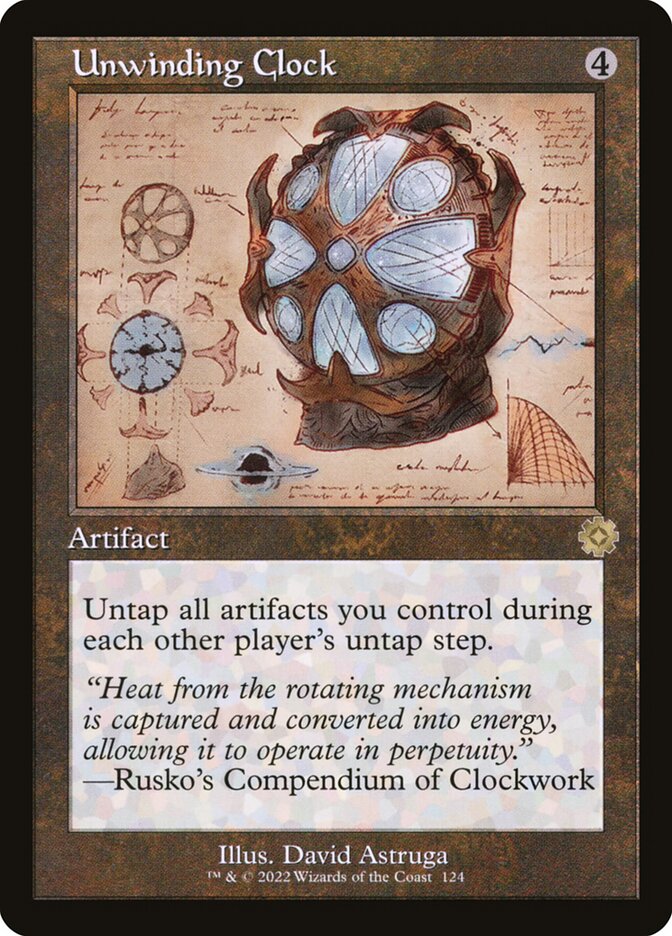 Unwinding Clock (#124) (Retro Frame) - (Foil): The Brothers' War Retro Artifacts