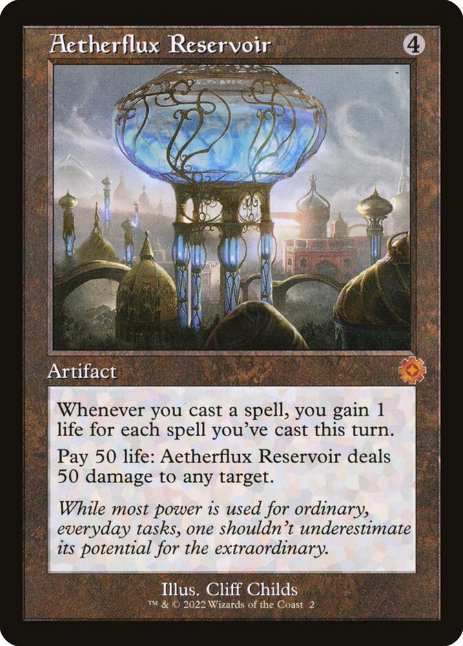 Aetherflux Reservoir (#002) (Retro Frame): The Brothers' War Retro Artifacts