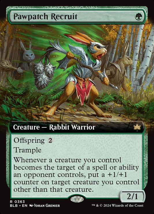 Pawpatch Recruit (Extended Art) - (Foil): Bloomburrow