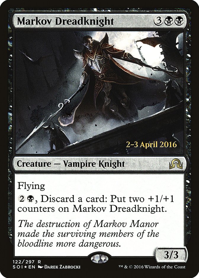 Markov Dreadknight (Prerelease) (Shadows over Innistrad) - (Foil): Shadows over Innistrad Promos