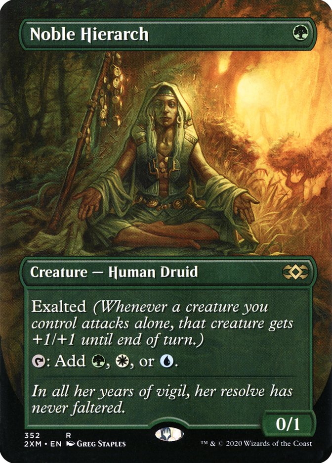 Noble Hierarch (Borderless) - (Foil): Double Masters