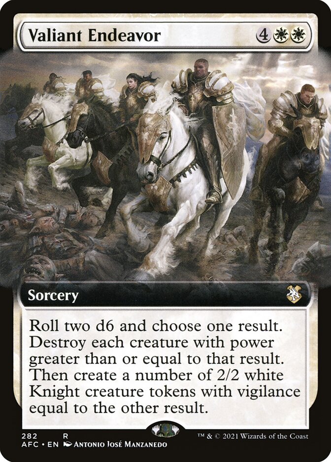 Valiant Endeavor (Extended Art): Forgotten Realms Commander