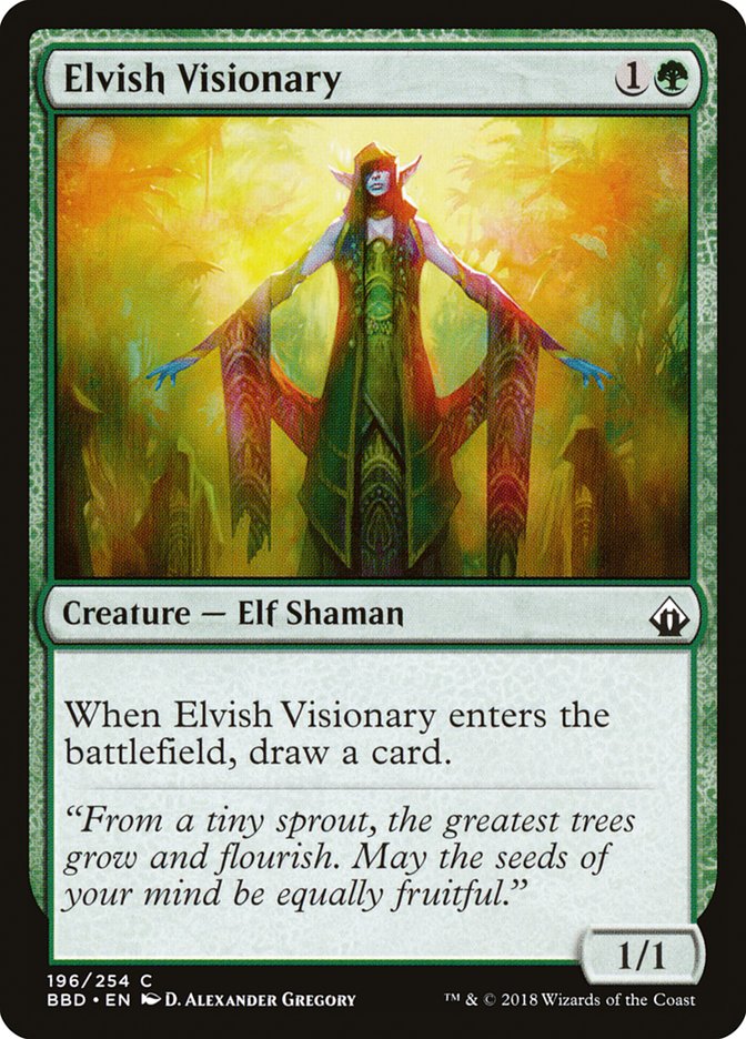Elvish Visionary - (Foil): Battlebond