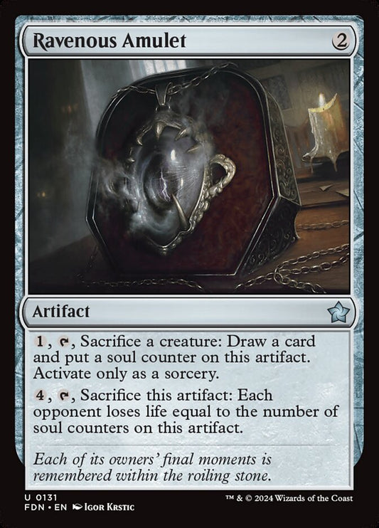 Ravenous Amulet - (Foil): Foundations