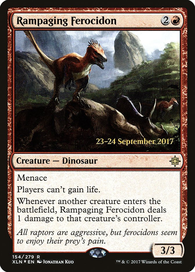 Rampaging Ferocidon (Prerelease) (Ixalan) - (Foil): Ixalan Promos