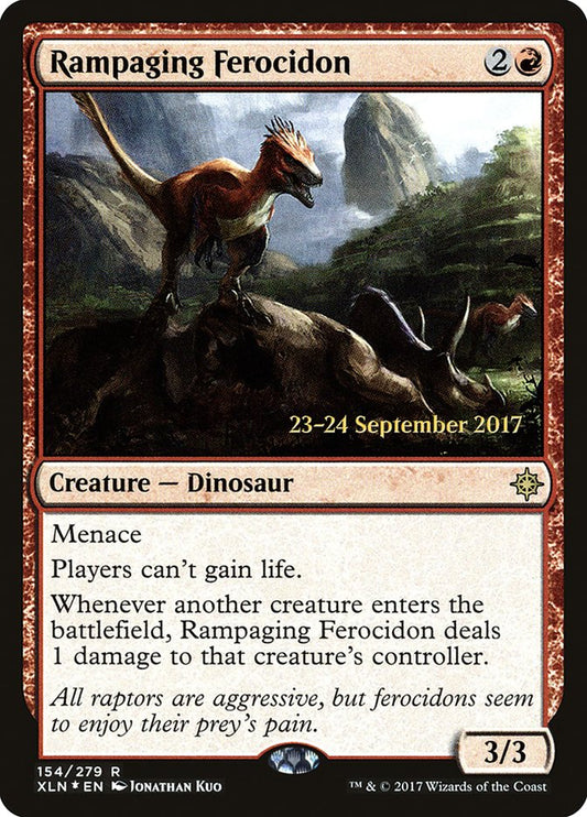 Rampaging Ferocidon (Prerelease) (Ixalan) - (Foil): Ixalan Promos