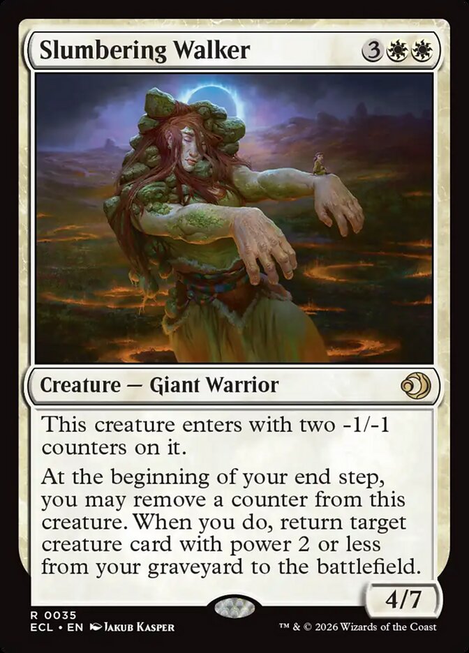Slumbering Walker - (Foil): Lorwyn Eclipsed
