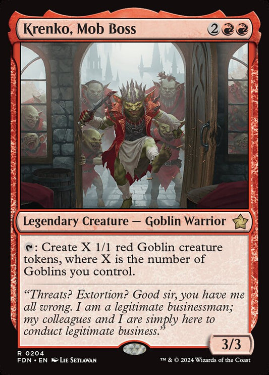 Krenko, Mob Boss - (Foil): Foundations