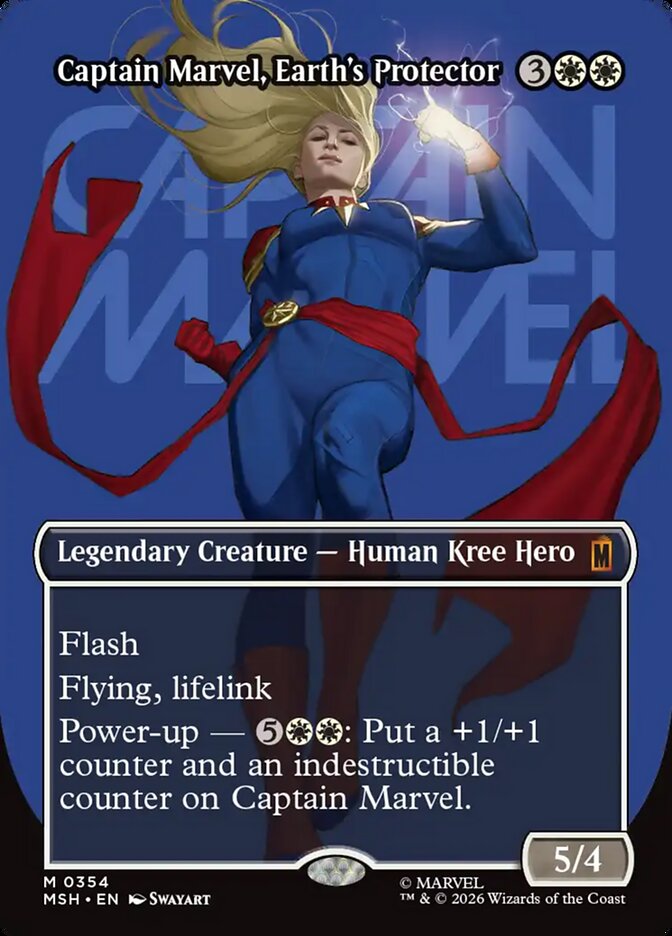 Captain Marvel, Earth's Protector (Borderless) (#354)