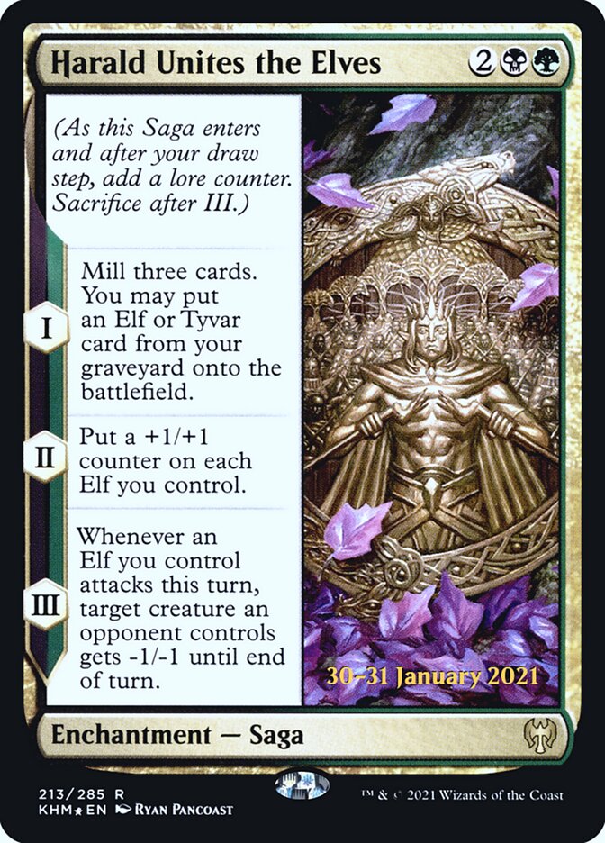 Harald Unites the Elves (Prerelease) (Kaldheim) - (Foil): Kaldheim Promos