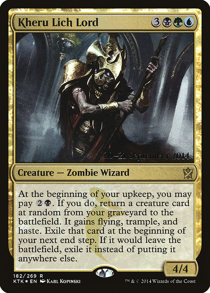Kheru Lich Lord (Prerelease) (Khans of Tarkir) - (Foil): Khans of Tarkir Promos