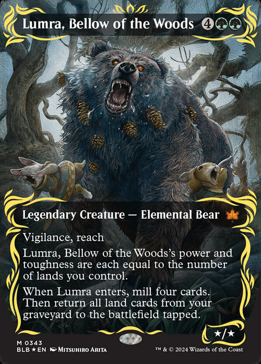 Lumra, Bellow of the Woods (Borderless) (Raised Foil) - (Foil): Bloomburrow