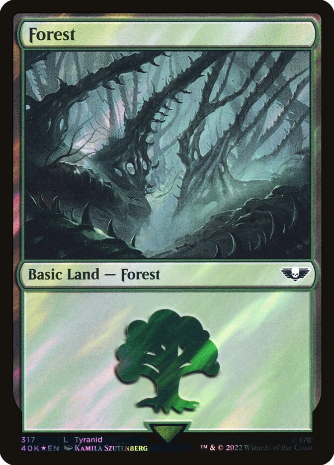 Forest (#317) (Surge Foil) - (Foil): Warhammer 40,000 Commander