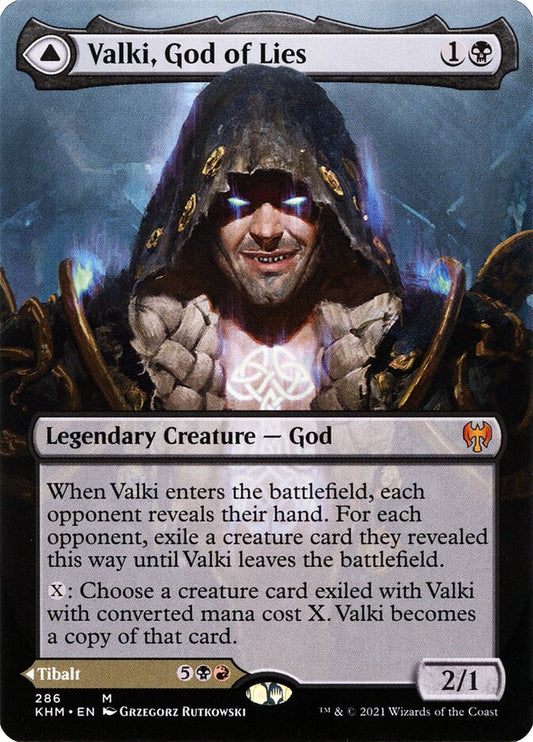 Valki, God of Lies // Tibalt, Cosmic Impostor (Borderless) - (Foil): Kaldheim