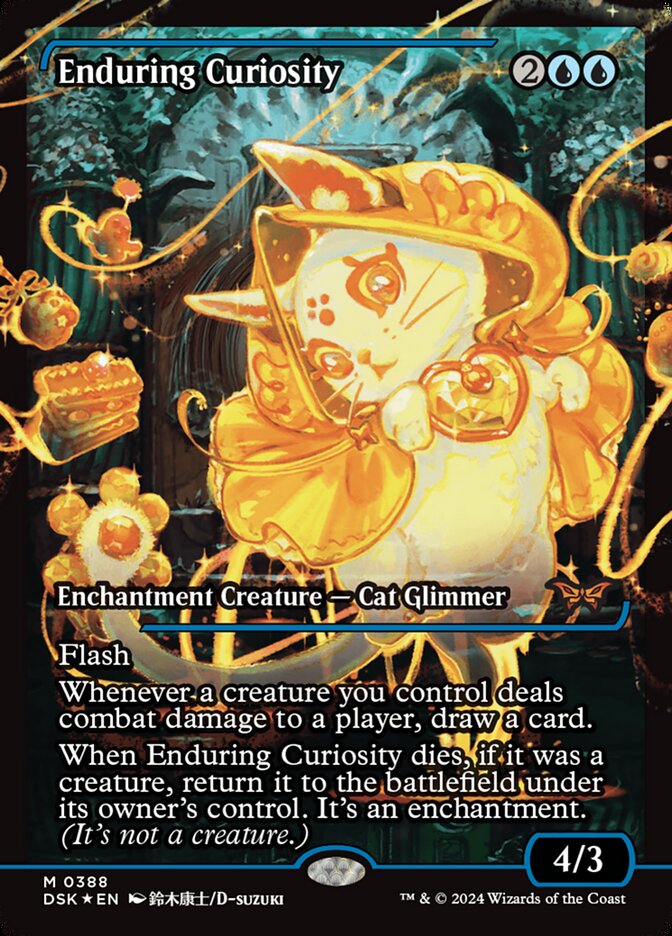 Enduring Curiosity (Showcase) - (Foil): Duskmourn: House of Horror