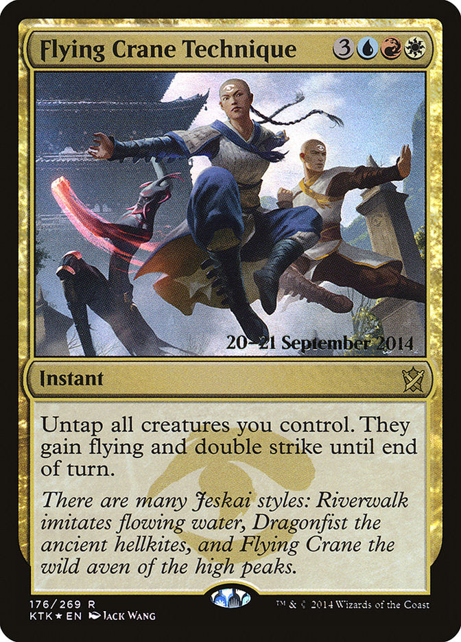 Flying Crane Technique (Prerelease) (Khans of Tarkir) - (Foil): Khans of Tarkir Promos