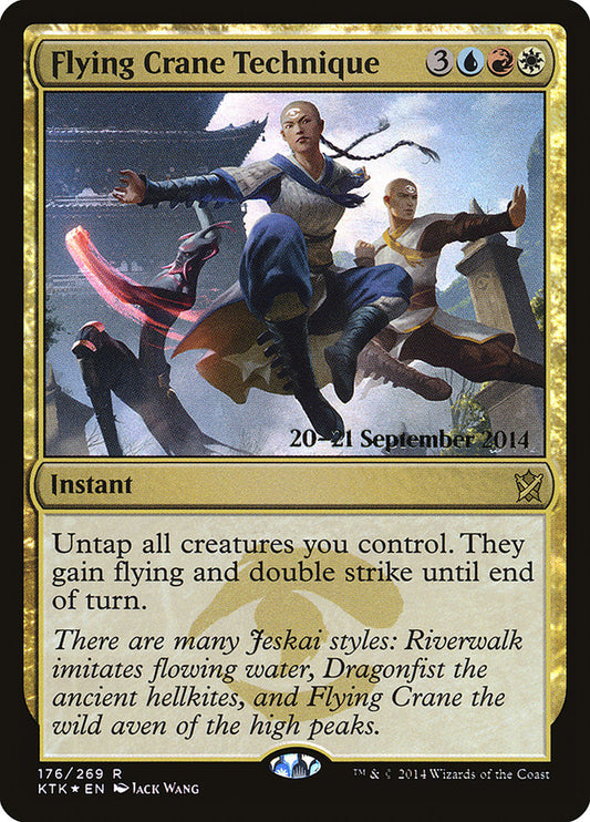 Flying Crane Technique (Prerelease) (Khans of Tarkir) - (Foil): Khans of Tarkir Promos
