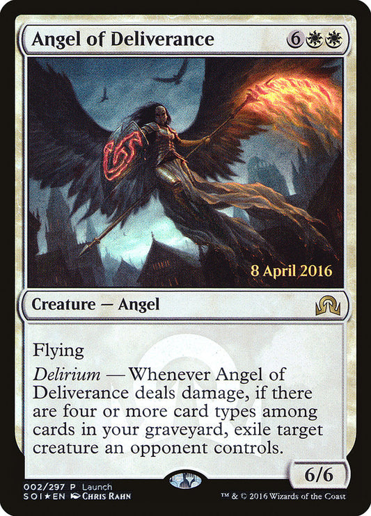 Angel of Deliverance (Launch) - (Foil): Shadows over Innistrad Promos